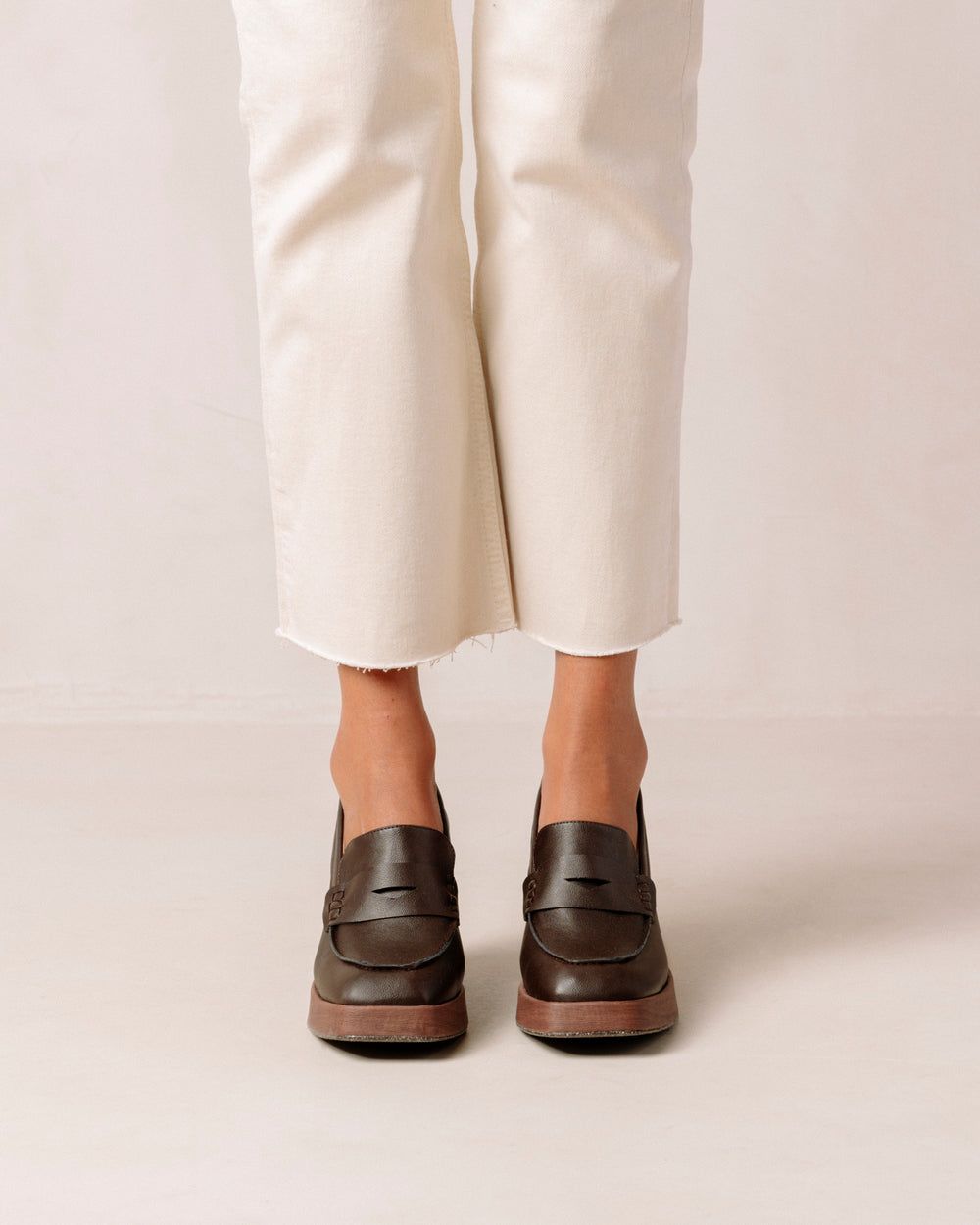 Loafers Alohas Busy pour Corn Coffee Brown Femme | LNB-25256703